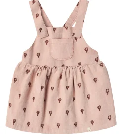 Kjole - Fløjl - NbfNelly - Cameo Rose/EMB|Lil Atelier