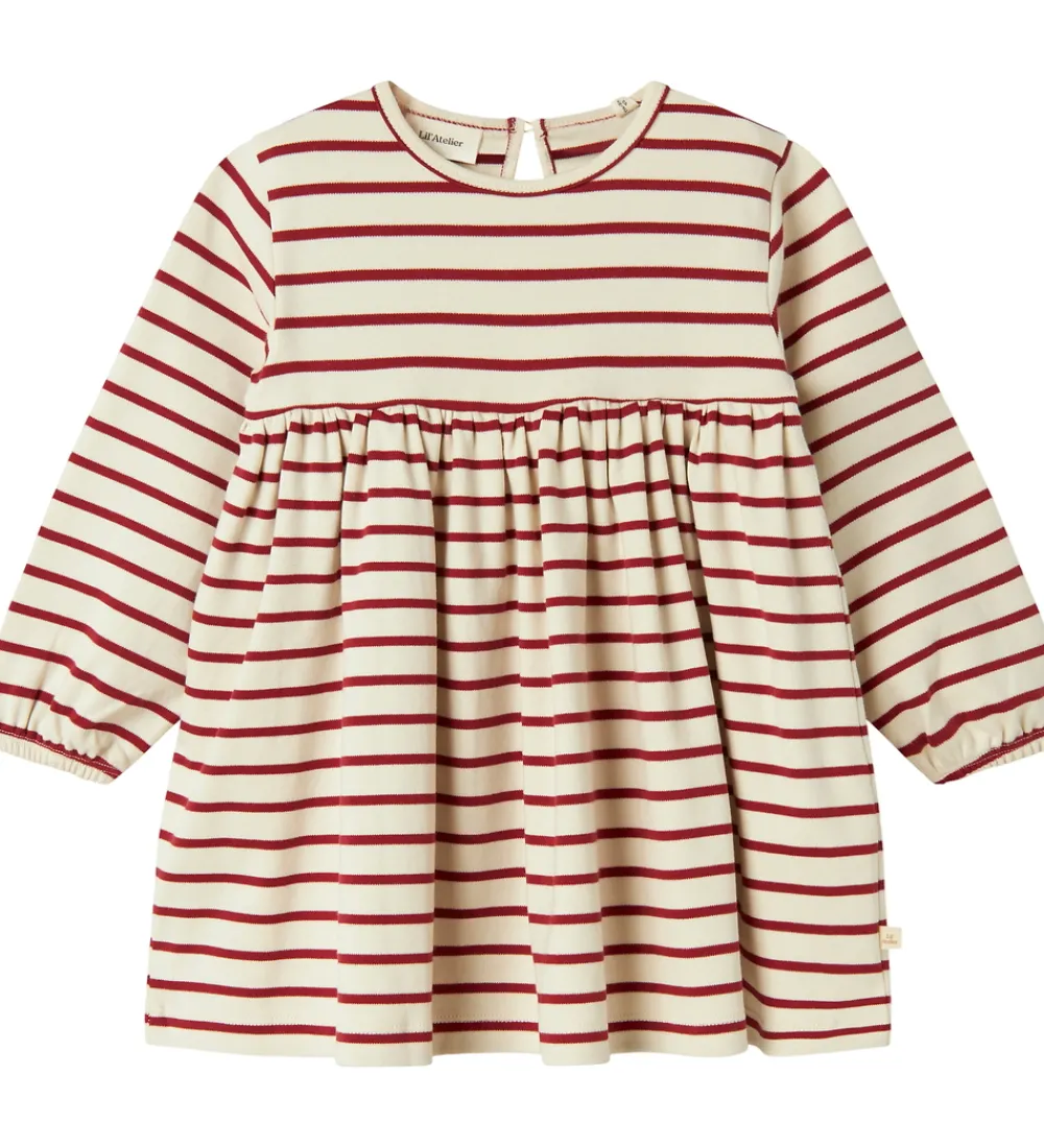 Lil' Atelier Kjole - NmfLima - Turtledove/Red Dahlia|Lil Atelier Online