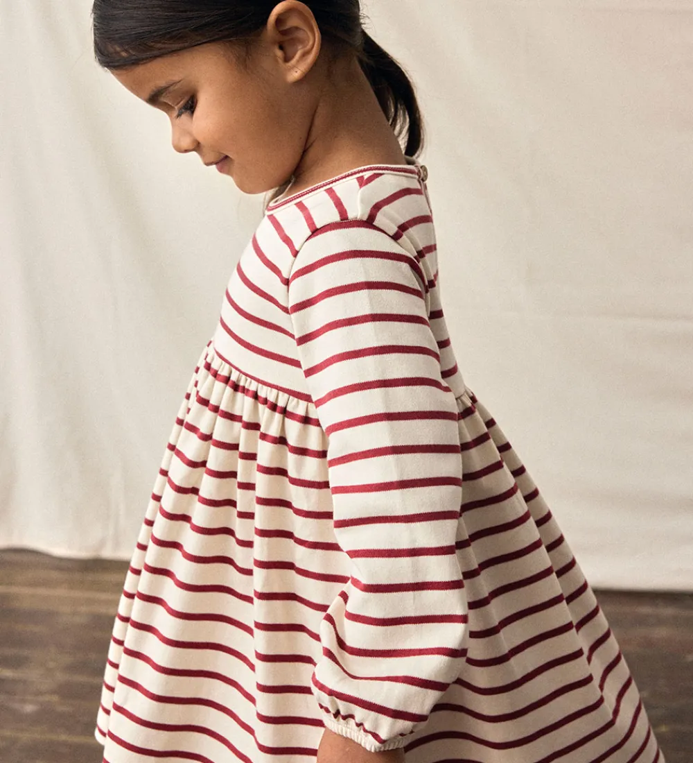 Lil' Atelier Kjole - NmfLima - Turtledove/Red Dahlia|Lil Atelier Online
