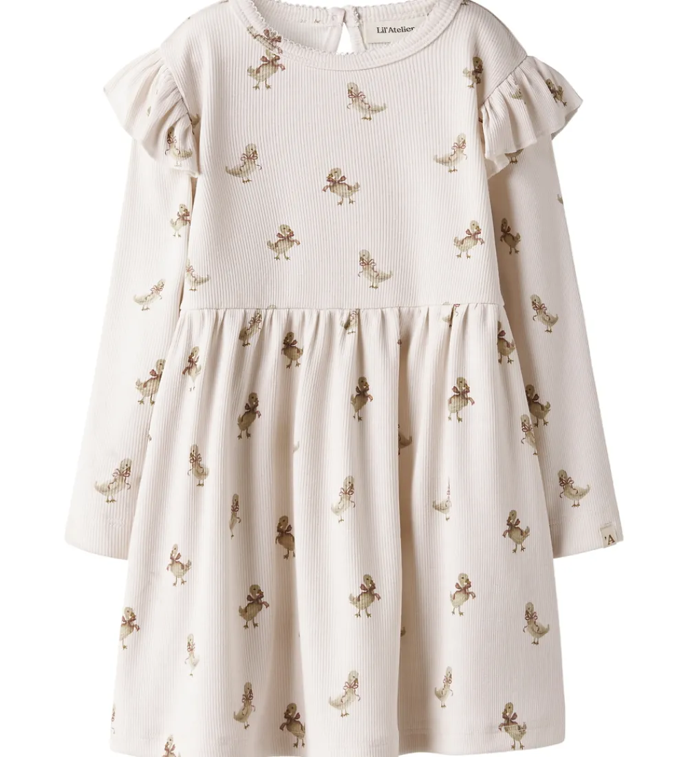 Lil' Atelier Kjole - Rib - NbfLavo - Almost Mauve/Goose|Lil Atelier Discount