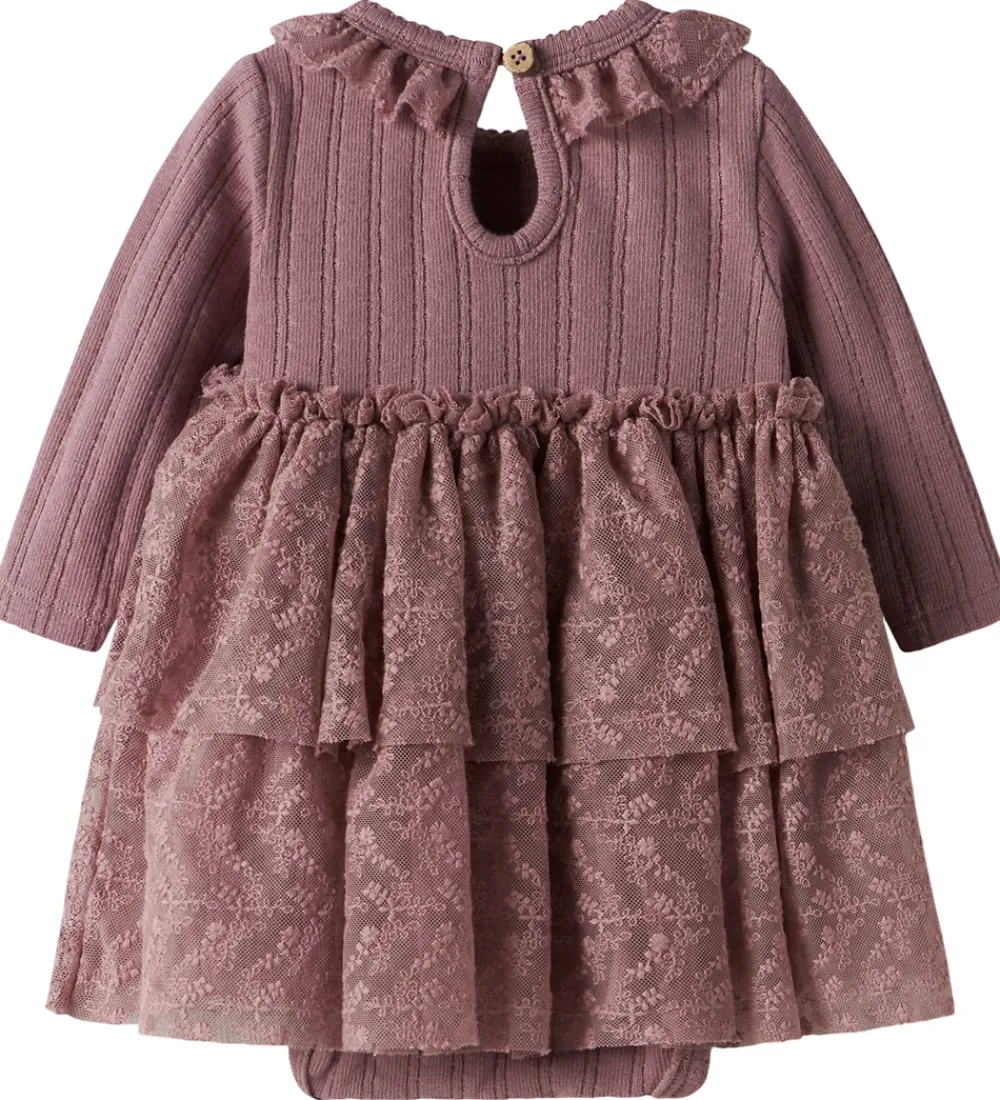 Lil' Atelier Kjolebody l/æ - NbfRobelle - Nostalgia Rose|Lil Atelier Clearance