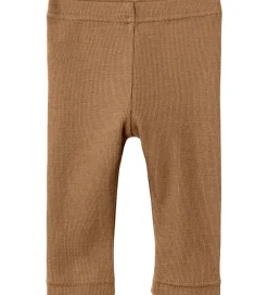 Lil' Atelier Leggings - Uld - Rib - NbnNoel - Tigers Eye|Lil Atelier Hot