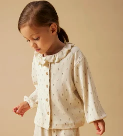 Lil' Atelier Nattøj - 2-delt - Rib - NmfGago - Turtledove/Floral|Lil Atelier