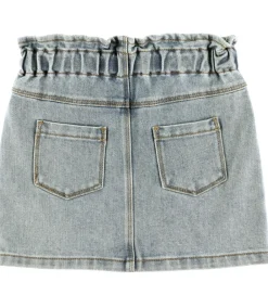 Nederdel - NmfDarlee - Medium Blue Denim/Flower Emb|Lil Atelier Best