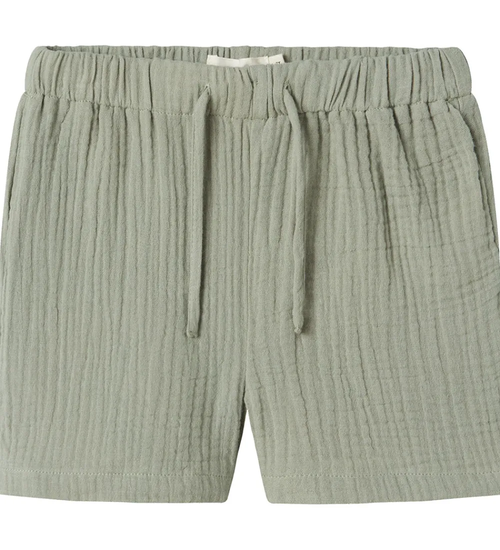 Lil' Atelier Shorts - Musselin - NmmJanu - Seagrass|Lil Atelier Outlet