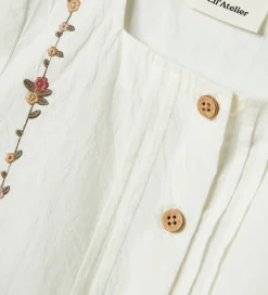 Lil' Atelier Skjorte - NmfJolene - Coconut Milk m. Blomster|Lil Atelier Best