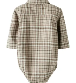 Skjortebody l/æ - NbmRebel - Sepia Tint|Lil Atelier