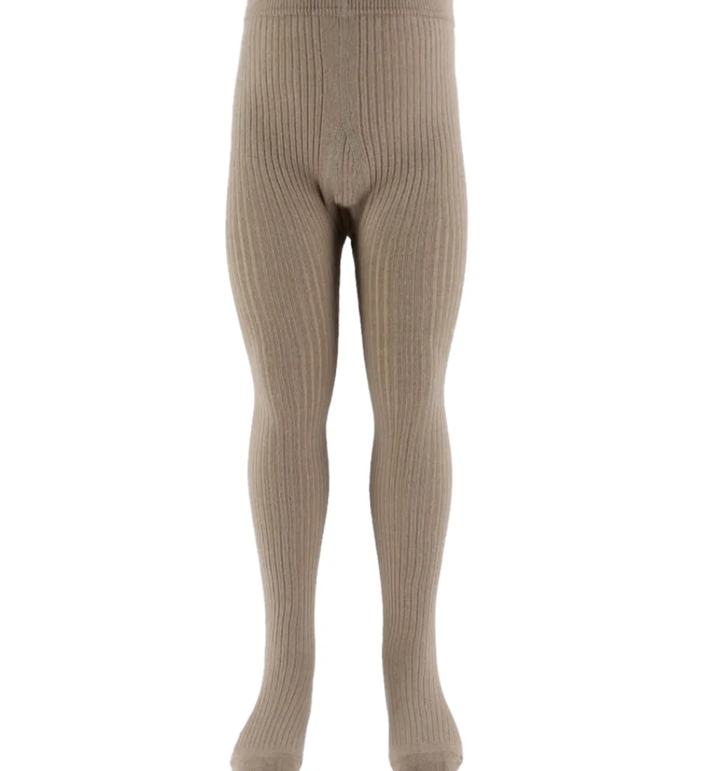 Lil' Atelier Strømpebukser - Rib - Uld - NmrRakel - Tigers Eye/M|Lil Atelier Clearance