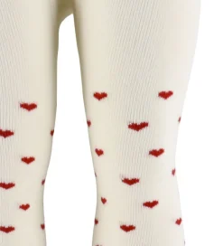 Strømpebukser - NbfReba - Turtledove/Red Hearts|Lil Atelier Sale