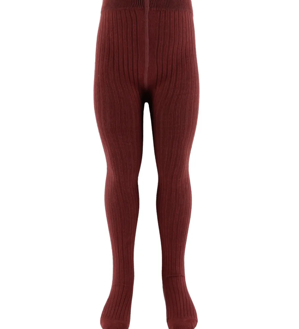 Strømpebukser - Rib - NmfIlso - Hot Chocolate|Lil Atelier