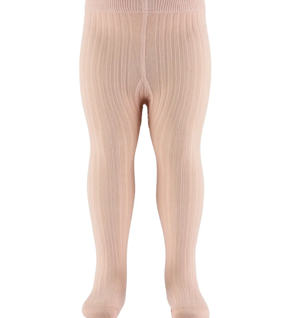 Strømpebukser - Rib - NbfIlso - Cameo Rose|Lil Atelier Clearance