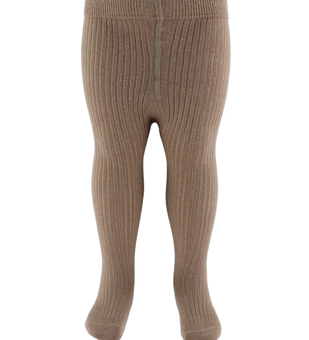 Lil' Atelier Strømpebukser - Rib - NbnRakel - Tigers Eye/Melange|Lil Atelier Clearance