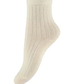 Strømper - Rib - Uld - NmnRakel - Turtledove/MELANGE|Lil Atelier Online