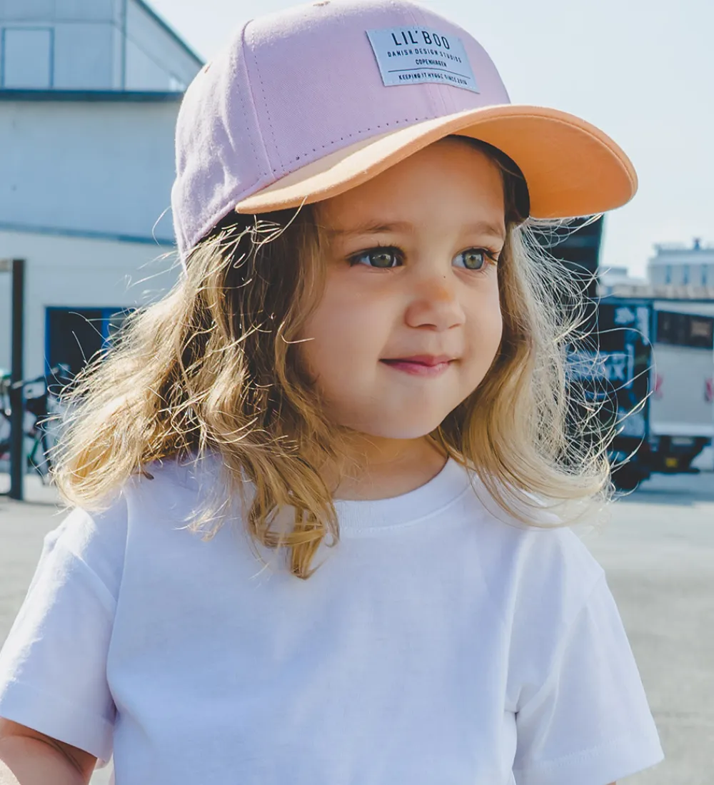 Kasket - Organic Block Snapback - Pink/Orang|Lil' Boo Copenhagen New