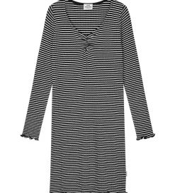 Kjole - Rib - Viskose - Tikina - Black/Vanilla Ice|Mads Nørgaard Best