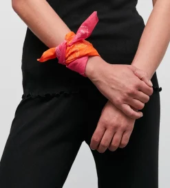 Tørklæde - 55x55 cm - Pink/Orange|Mads Nørgaard Hot