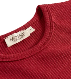 Bluse - Rib/Modal - Hibiscus Red|MarMar Clearance