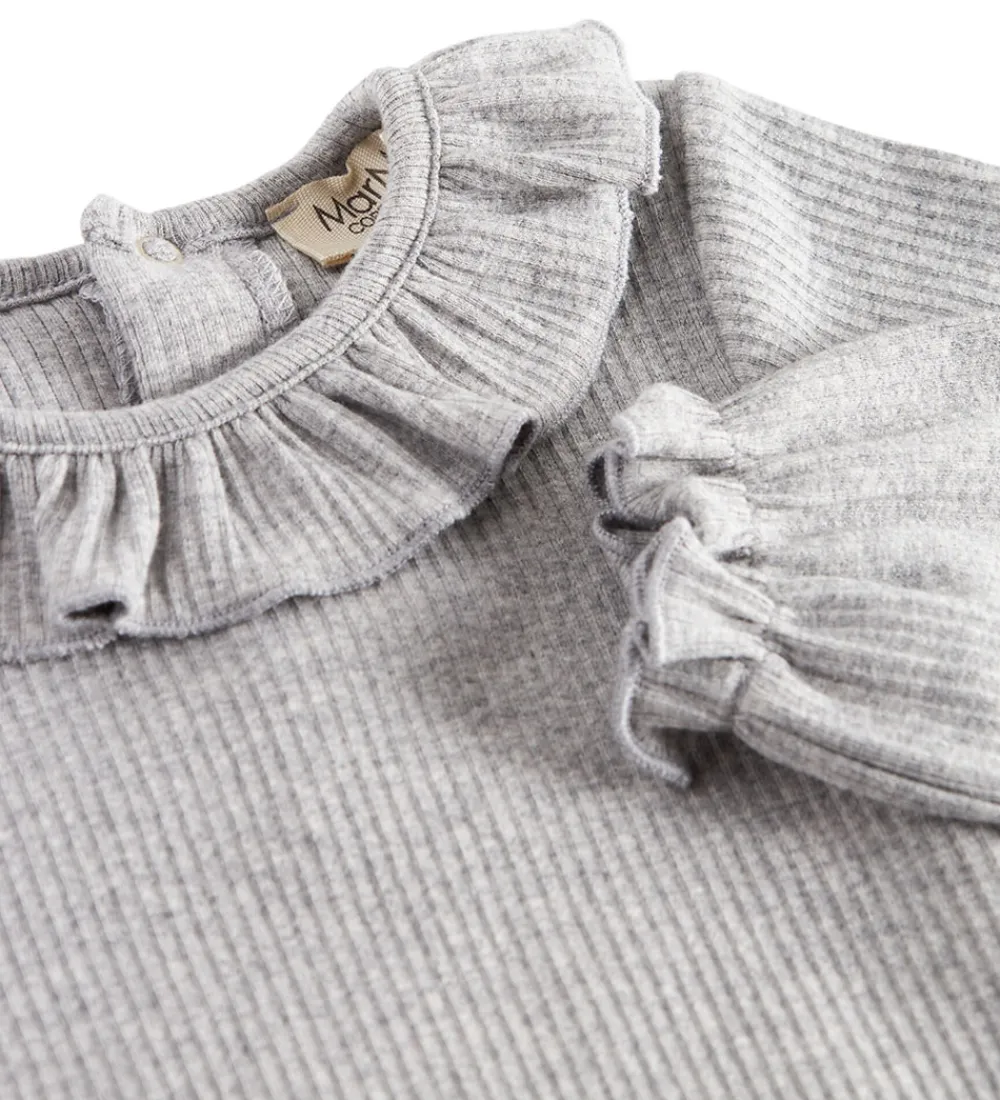 Body l/æ - Rib/Modal - Brandine - Light Grey Melange|MarMar Best