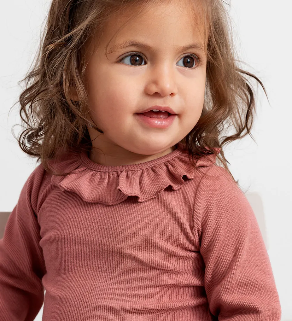 Body l/æ - Rib/Modal - Brandine - Perished Rose|MarMar Sale