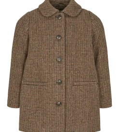 Frakke - Uld - Olive - Earthy Check|MarMar Sale