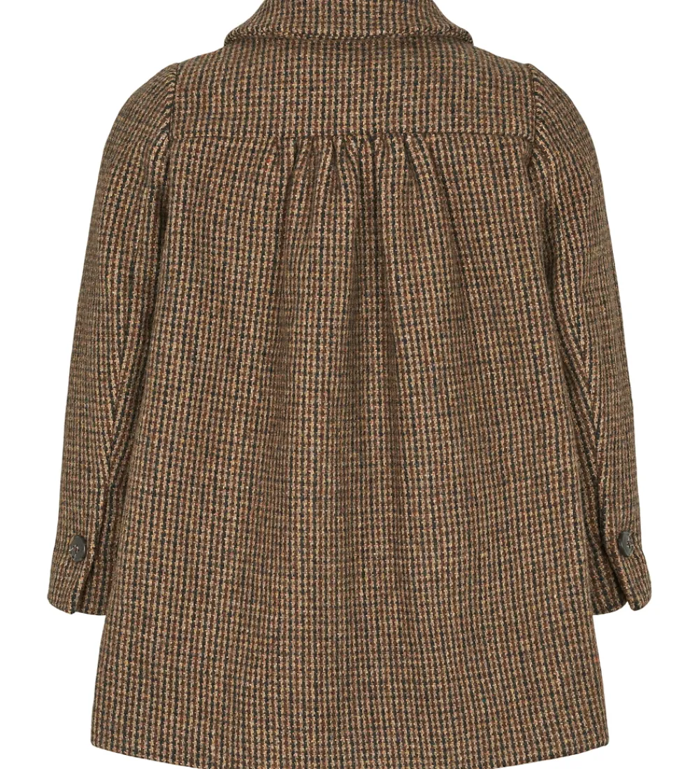 Frakke - Uld - Olive - Earthy Check|MarMar Sale