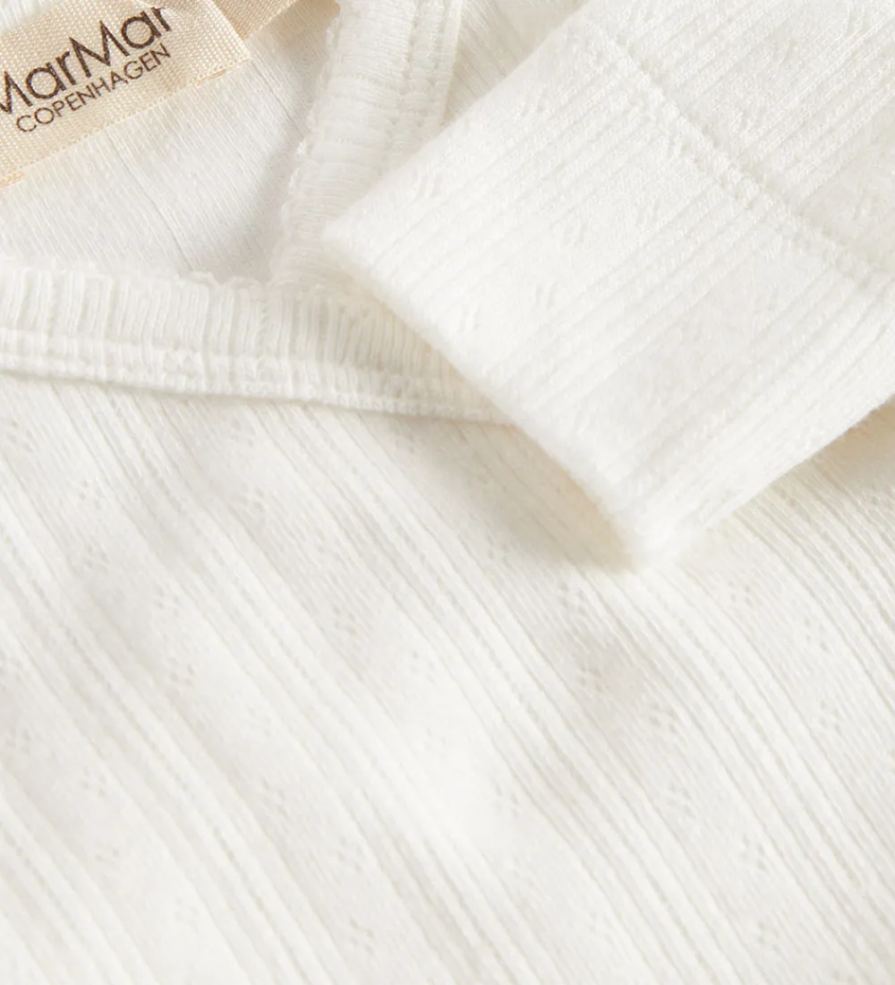 Heldragt m. Fødder - Rubetta - Rib - Gentle White|MarMar Outlet
