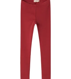 Leggings - Rib/Modal - Hibiscus Red|MarMar Discount