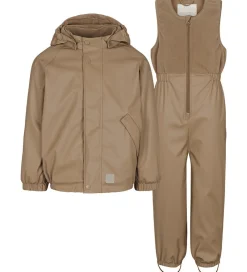 Regntøj m. Fleece - PU - Obo - Sepia Brown|MarMar Best