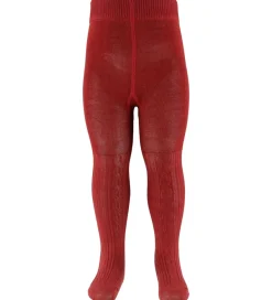 Strømpebukser - Cable - Hibiscus Red|MarMar Hot