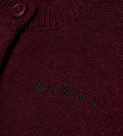 Cardigan - Nylon/Uld - Berry Jam|Marni Discount