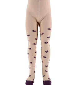 Strømpebukser - Glimmer - Crystal Pink m. Sløjfer|Melton Outlet