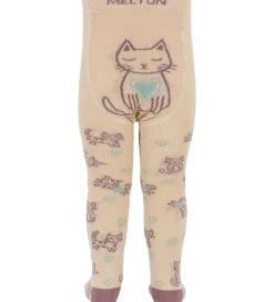 Strømpebukser - Uld - cat Love - Ivory Cream|Melton Outlet