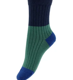 Strømper - Marine/Mørkegrøn|Melton Discount