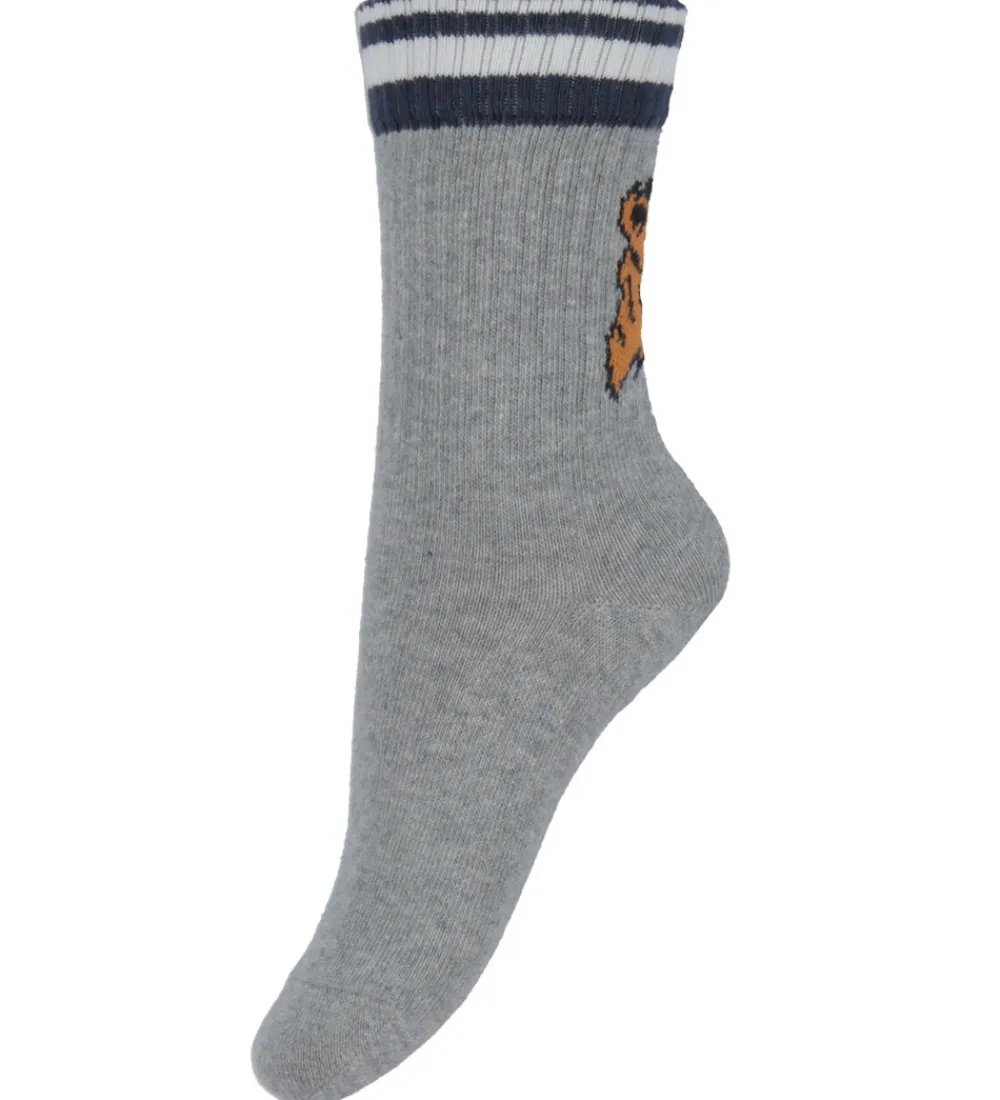 Strømper - Tiger - Lysegråmeleret|Melton New