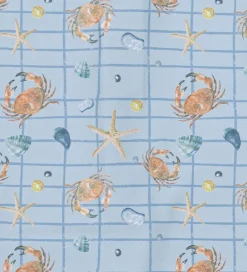 Badebluse - UV50+ - Faded Denim m. Tern/Print|Mikk-Line Best