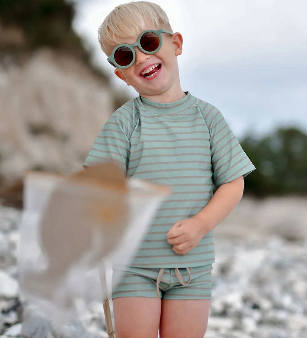 Badebluse - UV50+ - Green Bay m. Striber|Mikk-Line Sale