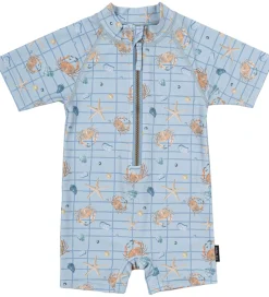 Badeheldragt - UV50+ - Faded Denim m. Tern/Print|Mikk-Line Online