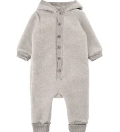 Køredragt m. Hætte - Uld - Melange Offwhite|Mikk-Line Outlet