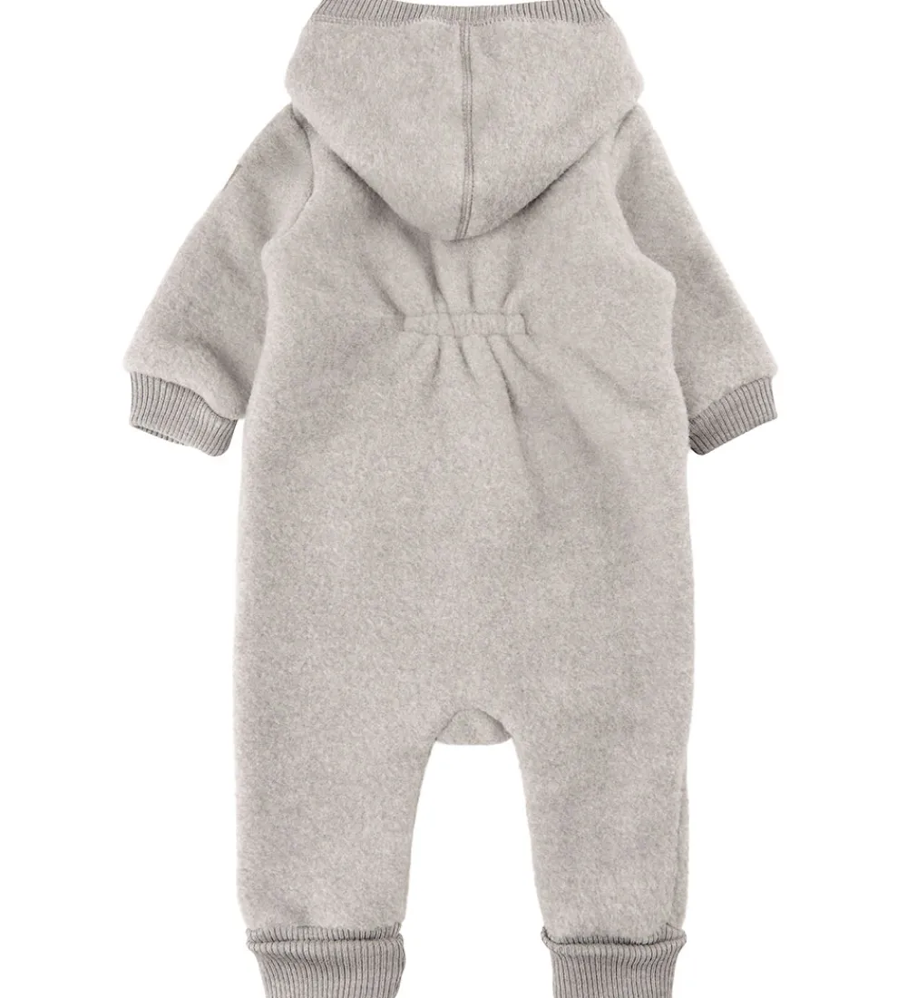 Køredragt m. Hætte - Uld - Melange Offwhite|Mikk-Line Outlet