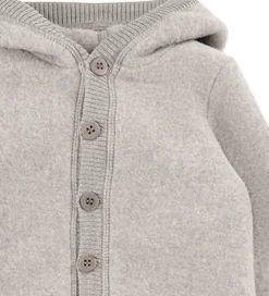 Køredragt m. Hætte - Uld - Melange Offwhite|Mikk-Line Outlet