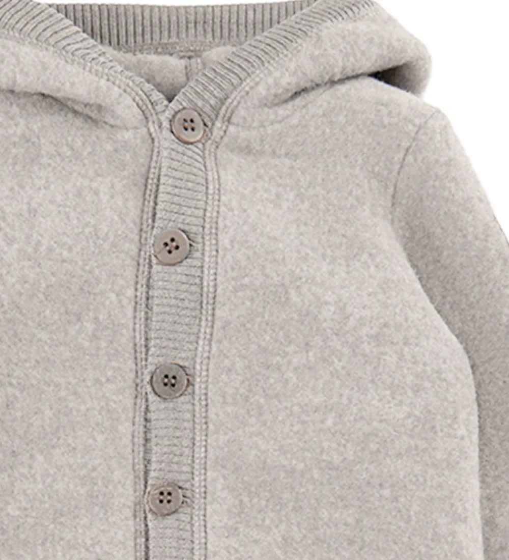 Køredragt m. Hætte - Uld - Melange Offwhite|Mikk-Line Outlet