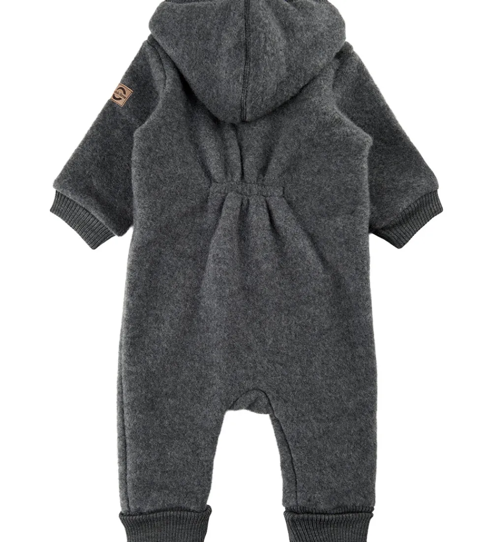 Køredragt m. Hætte - Uld - Anthracite Melange|Mikk-Line New