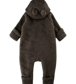 Køredragt m. Hætte - Uld - Dark Brown Melange|Mikk-Line New