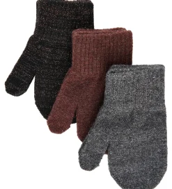 Luffer - Uld/Polyamid - 3-pak - French Roast-Black-An|Mikk-Line Best