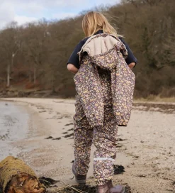 Regndragt m. For - PU - Raisin m. Blomster|Mikk-Line Sale