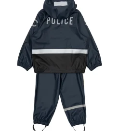 Regntøj m. Seler - PU - Blue Nights m. Politi|Mikk-Line Hot