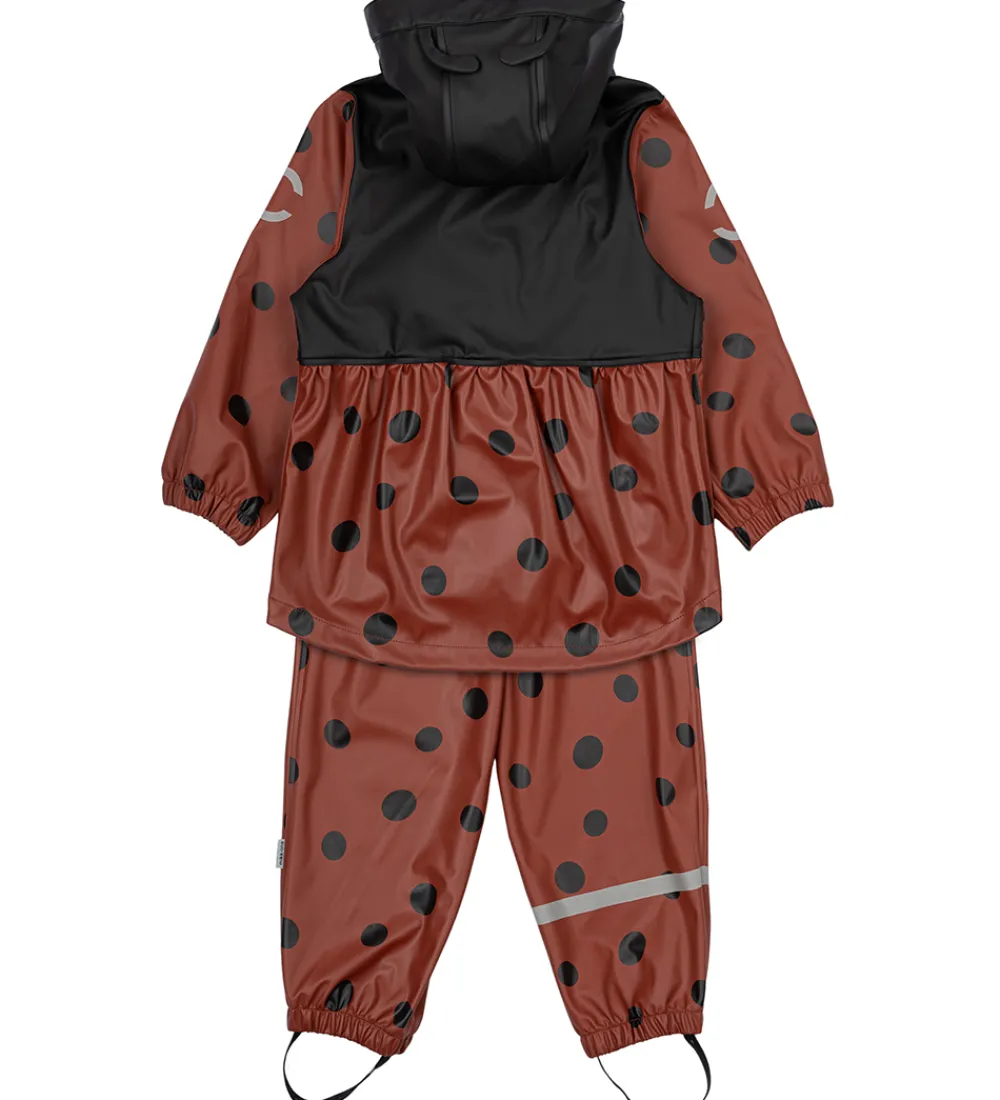 Regntøj m. Seler - PU - Henna m. Mariehøne|Mikk-Line Best