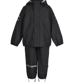 Regntøj m. Seler - PU - Recycled - Black|Mikk-Line Outlet