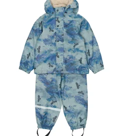 Regntøj m. Seler/For - Blue Nights m. Bjerge|Mikk-Line