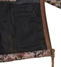 Softshelljakke m. Fleece - Recycled - Nougat m. Blomst|Mikk-Line New